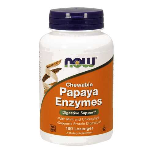 Для пищеварения NOW Papaya Enzymes папайя мята 210 г 180 пастилок в Вита Экспресс