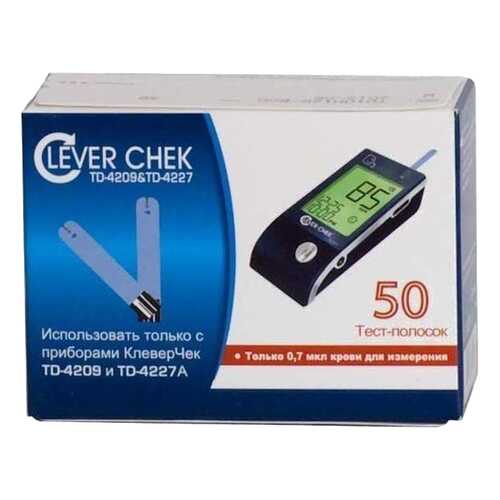 Тест-полоски для глюкометра TaiDoc Clever Chek TD-4227/TD-4209 50 шт. в Вита Экспресс