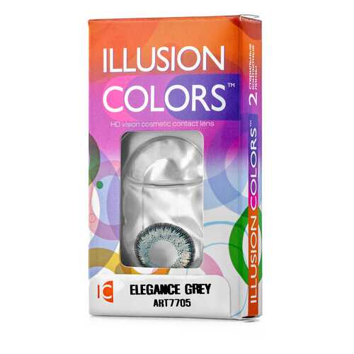 Контактные линзы ILLUSION colors Elegance 2 линзы -2.5D grey серый в Вита Экспресс