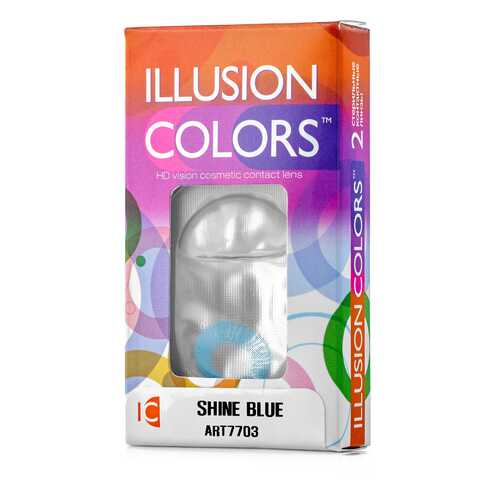 Контактные линзы ILLUSION colors Shine 2 линзы -1.0D blue голубой в Вита Экспресс