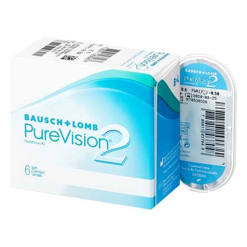 Контактные линзы PureVision 2 6 линз -10,00 в Вита Экспресс