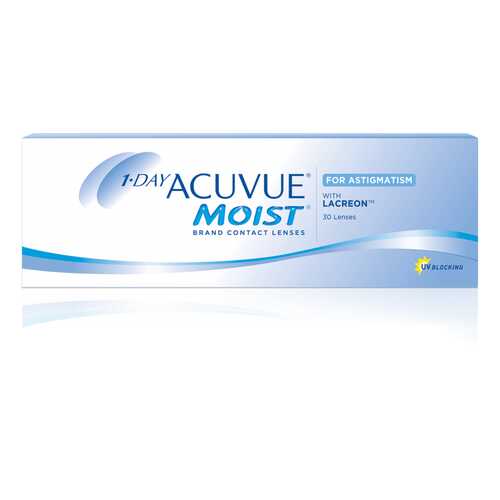 Контактные линзы 1-Day Acuvue Moist for Astigmatism 30 линз +1,00/-0,75/160 в Вита Экспресс
