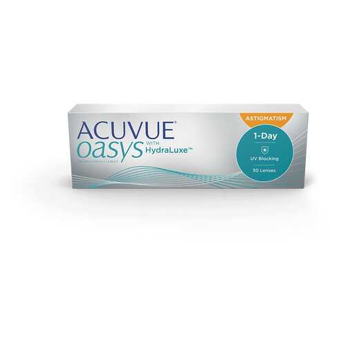 Контактные линзы Acuvue Oasys 1-Day with HydraLuxe for Astigmatism 30 линз -0,50/-1,75/140 в Вита Экспресс