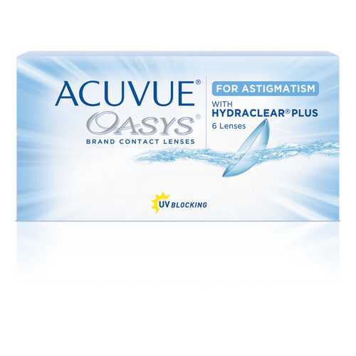 Контактные линзы Acuvue Oasys for Astigmatism with Hydraclear Plus 6 линз -0,25/-0,75/130 в Вита Экспресс