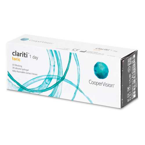 Контактные линзы Clariti 1 day toric 30 линз R 8,6 -1,25/-1,25/10 в Вита Экспресс