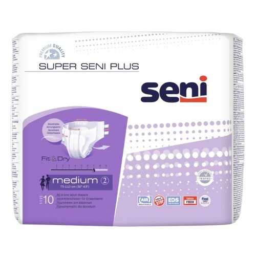 Подгузники для взрослых SENI Super Seni Plus Medium, 10 шт (ME10-A02) в Вита Экспресс