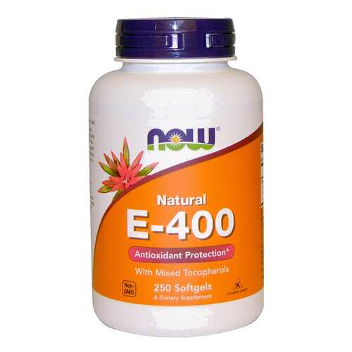 NOW E-400 Natural D-Alpha Tocopheryl 250 капсул в Вита Экспресс