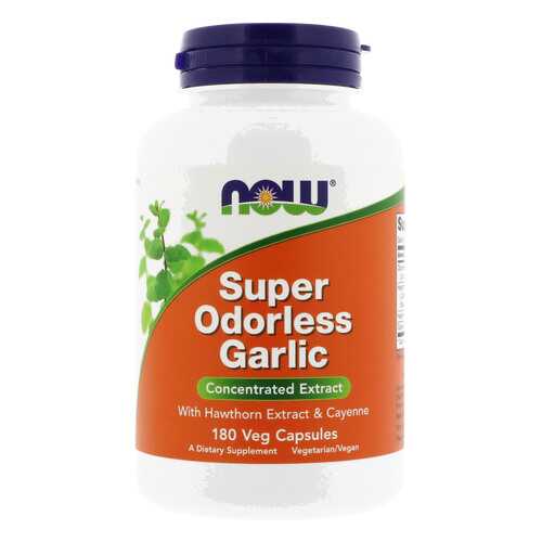 Super Odorless Garlic Extract NOW 180 гелевых капсул в Вита Экспресс