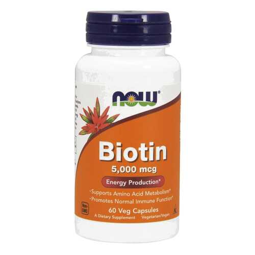 Витамин B7 NOW Biotin 60 капс. без вкуса в Вита Экспресс