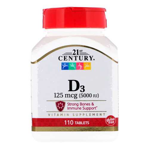 Витамин D-3 21st Century Vitamin D-3 5000 ME таблетки 110 шт. в Вита Экспресс