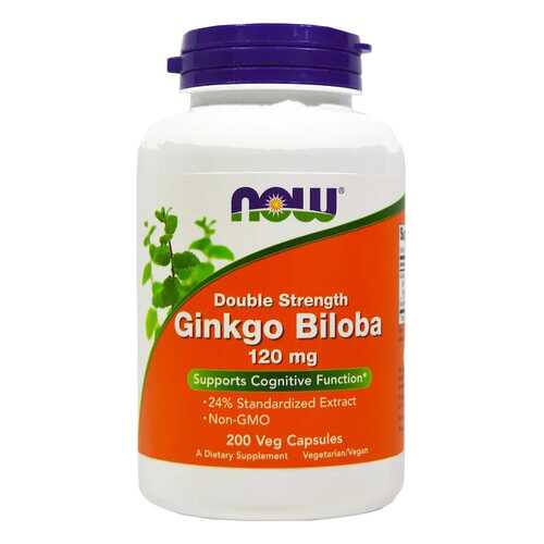 Добавка для здоровья NOW Double Strength Ginkgo Biloba 200 капсул в Вита Экспресс